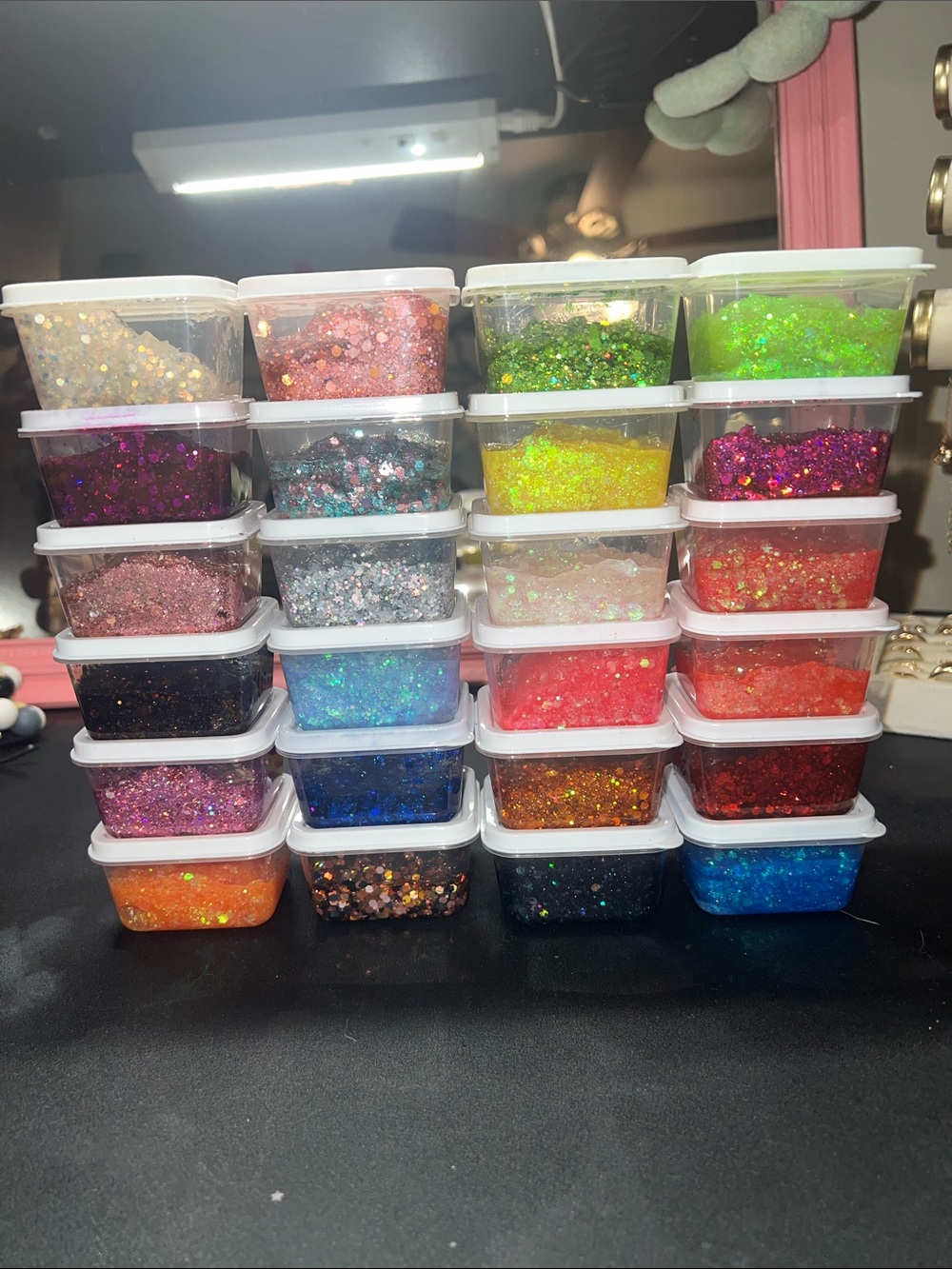 Homemade Glitter hair gel  Pots - Multicolor Sparkle Collection